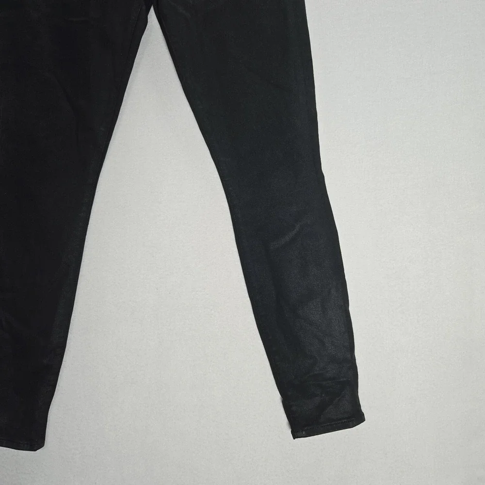 7 For‎ All Mankind Faux Pants Black Size 27 Womens Skinny Ankle Stretch Mid Rise